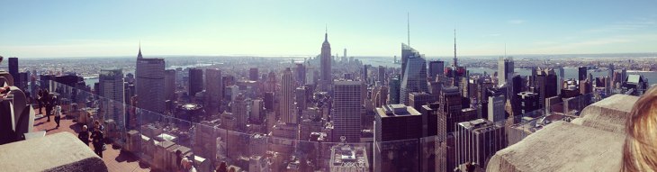 the skyline from the top of the rockefeller